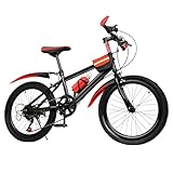 Kinderfahrrad, 50,8 cm (20 Zoll), Mountainbike, Mountainbike, Geländefahrrad, mit Schutzblech vorne und hinten, Karbonstahl, leicht, für Mädchen und Jungen, geeignet für Straßen, Berge und andere