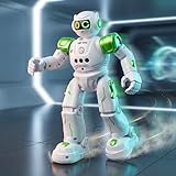 RC Smart 27.5 cm Roboter Spielzeug m. Fernsteuerung, programmierbar Lernroboter mit Sound, LED, Gestensteuerung u. Hinderniserkennung, ferngesteuerter intelligenter Roboter für Kinder, Jungen, Mädchen