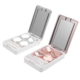 Healeved 2 Sets Boxen Mit Verspiegelten Farblinsen Brillenhalter – Behälter – Halter Tragbar – Etui – Etui Für Die Reise Silberfarben Pp