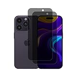 [2 Stück] für Folie iPhone 14 Pro Blickschutz, Frei von Staub Zero Bubble Panzerglas iPhone 14 Pro Anti Spy Schutzfolie, Hohe Auflösung Ultrabeständig Privacy Displayschutz iPhone 14 Pro Handyfolie