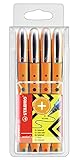 STABILO - Tintenroller - worker+ - medium - 4er Pack - grün, rot, blau, schwarz