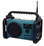 Soundmaster DAB80 Baustellenradio mit DAB+/UKW Bluetooth und Li-Ion Akku