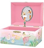 Musikalisches Ballerina-Schmuckkästchen für Mädchen – Kinderspieluhr mit drehender Ballerina, Ballett-Geburtstagsgeschenke Mädchen, Schmuckkästchen, 15,2 x 11,8 x 8,9 cm – Alter 3–10, rosa