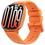 findtime Smartwatch für Damen Herren Unisex mit Telefonfunktion Fitness Tracker Herzfrequenzsensor Schlafüberwachung Kalorien IP68 Wasserdicht Multi Sportmodi Fitnessuhr Rund Orange
