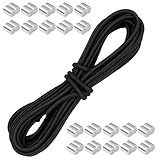 alwaiiz Gummiseil 8mm x 10m, Expanderseil mit 20 Würgeklemmen, Gummiseil für Anhängerplane, Anhänger Planenseil für Camping, Poolabdeckung, Gepäck