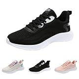 Walkingschuhe Mit Dämpfung Damen - Sommerschuhe Damen Bequem Sneaker Mesh Joggingschuhe Mit Schnürung Turnschuhe Leicht Atmungsaktive Rutschfest Sneaker Schuhe Ergonomischer Schmerzlinderungs-Schuh
