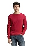 TOM TAILOR Herren V-ausschnitt Basic Strickpullover Mit Crewneck, 21178 - Ever Green, XL EU