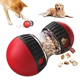 YANGUN Rolling Feeder Hundespielzeug, Interaktives Hundespielzeug, Unterhaltsames Spielzeug für Hunde zur Futterausgabe, für Große/Mittlere/Kleine Aggressive Kauerrassen,Rot
