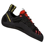 LA SPORTIVA M Tarantulace Schwarz - Bequemer vielseitiger Herren Leder-Kletterschuh, Größe EU 42.5 - Farbe Black - Poppy