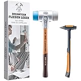 HALDER - Aktionsbox Dreamteam Fliesen legen, SIMPLEX-Schonhammer, TPE-soft/TPE-mid und PICARD Fliesenlegerhammer | 3113s002