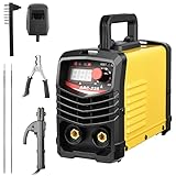 Hlieeosfcn MMA Elektrodenschweißgerät 120A,Inverter Schweissgerät Elektroden Inverter ARC Welder Einsteigergerät,Schweissgerät, Elektroden Inverter,Arbeitsklemme, Eingangsnetzadapterkabel und Bürste