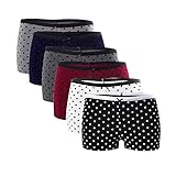 Libella® Panties Boxershorts Damen 6er Pack Hipsters Damen Unterhosen Hotpants Damen Unterwäsche Pantys Damen Baumwolle Boxershorts Frauen 3407 Farben-Set-2