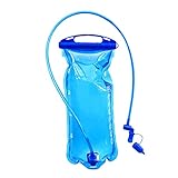 Trinkblase 1L 1.5L 2L 3L mit Beissventil,Auslaufsicher Wasserbehälter,Wasserreservoir Tasche Antibakteriell Trinkbeutel Trinksystem Wasserblase für Bergsteigen Campen Kampieren Radfahren Wandern 1L