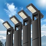 kefflum Solarlampen für Außen Garten 300LM, 2200mAh Solar Wegeleuchte für Außen, 2,5W Vergrößertes Solarpanel Aus Polykristallinem Silizium Warmweiß, Ip65 Wasserdicht für Weg Terrasse Rasen (4 Stück)