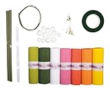 Rayher Krepppapier Blumen Set, Pastell, Sortiert, 105g/m2, Box, 67406685