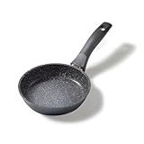 STONELINE Bratpfanne 16 cm, Pfanne Induktion geeignet, Pfanne mit echten Steinpartikeln beschichtet, Brat- & Universalpfannen aus Aluguss, Kleine Pfanne