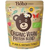 Naked Vegan Protein Powder Super Blend (1kg - 57 Servings) Unsweetened, with Vital Minerals, Organic Plant Based Protein with Omega Blend & Botanical Essentials, Dairy Free, Plain & Unflavoured 1kg
