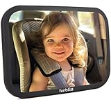 Funbliss Baby Spiegel Auto,Konvexer Rücksitzspiegel für Klares Reflexionsbild, 360 Grad Flexible Drehung, Einfach Befestigen, Autospiegel Baby Rückbank