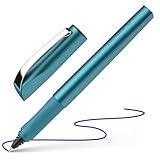 Schneider 186257 Ceod Shiny Tintenroller (Rechts- und Linkshänder, Strichstärke M, inkl. Tintenpatrone Königsblau) teal