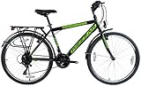 Rezzak 26 Zoll Fahrrad Herren Fahrrad Jungenfahrrad Herren Kinderfahrrad City Bike 21 Gang Schwarz Grün NEU -048