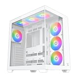 Gehäuse + Mittel + Tour + ATX + Xigmatek + Aqua + V + Luft + RGB + mit Panels + Glas%C3% A9s +%28 Weiß%29