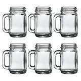 iplusmile 6 Stück Kleine Likörgläser aus Glas 40ml Schnapsgläser mit Henkel Party und Cocktailgläser für Whisky Wein Spirituosen