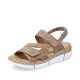 Rieker Damen Plateausandalen V2366, Frauen Sandalen,Strandschuhe,Plateausandaletten,Dicke Sohle,bequem,Sommerschuhe,beige (62),36 EU / 3.5 UK