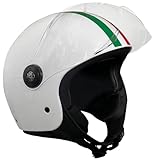 Jethelm RALLOX 229 Italia Helm Motorradhelm Größe L Rollerhelm mit Visier klar weiß Glanz