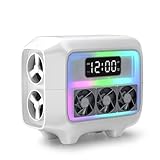 Okeeyseda Bluetooth-Lautsprecher Stereo-Lautsprecher Kabelloses Ladegerät Pad LED-Licht Schnellladestation für Smartphone A
