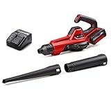 Einhell Akku-Universalbläser GE-UB 18/250 Li E (1x 4,0Ah) Power X-Change (18 V, 250 km/h Luftgeschwindigkeit, 3-tlg. Rohr, Drehzahl mit LED-Anzeige, inkl. 1x 4,0 Ah Akku, Ladegerät)