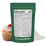 SaporePuro Mono60 – Mono-und Diglyceride von Fettsäuren 200 g – Pflanzlicher, Glutenfreier Lebensmittelemulgator für Speiseeis, Sorbets, Margarinen, Brotaufstriche und Gebäck - Emulgator