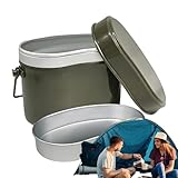 Outdoor Camping Lunchbox, Snackbox - 1.2L Lunchbox Auslaufsicher, S Box Camping Tragbare Lunchbox, Sandwich-Behälter, Ausgehen, Arbeit Qu