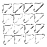 OSOLADY 25 Stück Teiliges Trampolinzubehör aus Verschleißfesten Professionellen Metall dreiecksringen Langlebige Outdoor Trampolin Schnallen für Sicheres Befestigen und Vielseitige