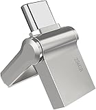 256 GB USB-C Dual Drive, 2-in-1 Typ-C 3.0 Ganzmetall-Flash-Laufwerk, mit reversiblen USB-Typ-C- und USB-Android-Anschlüssen, geeignet für Smartphones, Computer, Tablets, Smart, PC, Laptop, Android