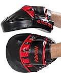 KWON® Doppel Coaching Mitt CONTENDER Handpratze Pratze Pratzen 4091050 - Schwarz/rot, 27 cm