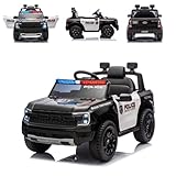Chipolino Kinder Elektroauto Ford Police Bluetooth, Fernbedienung, Gurt, MP3, Farben:schwarz
