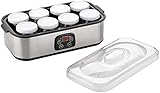 Rosenstein & Söhne Joghurtmaschine: Joghurt-Maker, Timer & Temperatur-Einstellung, 8 Gläser à 180 ml, 25 W (Yogurt Maker, Joghurt-Zubereiter, Yoghurt)