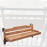 URUCHF balkontisch hängend Balkon-Stehtisch Für Den Außenbereich, 60, 90, 120, 150 cm Lang, Balkontisch, Terrassen-Stehtisch, Balkontisch Für Aufhängen Für Das(L 150 CM/59 IN)