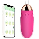 PINTLE Vibrationseier Vibro Ei G-Punkt-Stimulation mit 9 Vibrationsmodi APP-Steuerung Liebeskugeln für die Frau Sex Toyset für Woman Sexspielzeug für Damen Mini Vibration für Frauen Paare (Rot)