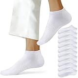 NUOZA Socken Herren 43-46 Sneaker Socken Damen 10 Paar Sportsocken Kurze Halbsocken Baumwolle, 201-Weiß