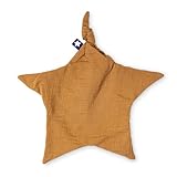 Julius Zöllner Schnuffeltuch aus 100 Prozent Musselin-Baumwolle, 35 cm, OEKO-TEX STANDARD 100, Made in Germany, Zimt