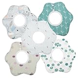 MOBUTOFU 5st Neugeborenes Wickeln Babytücher Babyhandtücher Für Neugeborene Entwöhnt Wickeltuch Babylätzchen Neugeboren Babymatte Lätzchen Schnuller -bandana-lätzchen Baumwolle