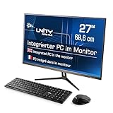 All-in-One-PC CSL Unity F27B-ALS, 68,58 cm (27 Zoll, 1920x1080 Full HD) - Leistungsstarker AIO (Intel N200 CPU 4x3700 MHz, 512 GB SSD, 16 GB DDR4-RAM, Windows 11 Home), schwarz
