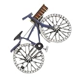 JOYOFREELY Fahrrad Brosche Pin aus Legierung mit Strass Leichte Dekorative Anstecknadel für Frauen Modisches Accessoire für Kleidung Taschen und Festlichkeiten
