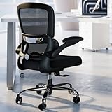 TRALT Bürostuhl Schreibtischstühle Mesh Computer Schreibtischstuhl mit Rollen Ergonomischer Bürostuhl Höhenverstellbar Drehstuhl Arbeitsstuhl (Schwarz)