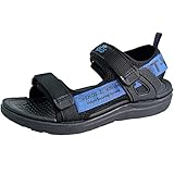 WYSFLY Jungen Sandalen Kinder Sommer Sandalen Open Toe Sandalen Outdoor Sport Flache Schuhe Sommer Strand Wandersandale Blau 38 EU