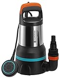 GARDENA Klar-/Schmutzwasser-Tauchpumpe 15000 Set;Flachabsaugung bis 1 mm und 35mm Korngröße, 550W; enthält Klar-/Schmutzwasser-Tauchpumpe 15000 und Flachschlauch-Set 38 mm (1 ½ Zoll)