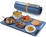Warmhalteplatte SpeisenwäRmer,Silikon WarmhaltebehäLter Essen Mit Einstellbarer Temperatur,Aufrollbar 6 Stunden Timer Speise WäRmerr,Essen Schnelle Heizung Für Home Buffets Restaurants House Partys