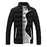 riou Herrenjacke, warm, für den Winter, langärmelig, Coat, Trekking, Outdoor, Laufen, Parka, lässige Jacken, Outdoor-Kleidung, lang, @24-grau, 5X-Large