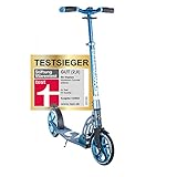 Six Degrees Aluminium Scooter mit Klappmechanismus u. Ständer, 205 mm, höhenverstellbar, GS-geprüft, blau, TESTSIEGER